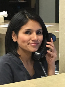 Stephanie Chavez, front desk, Abrams Eye Institute