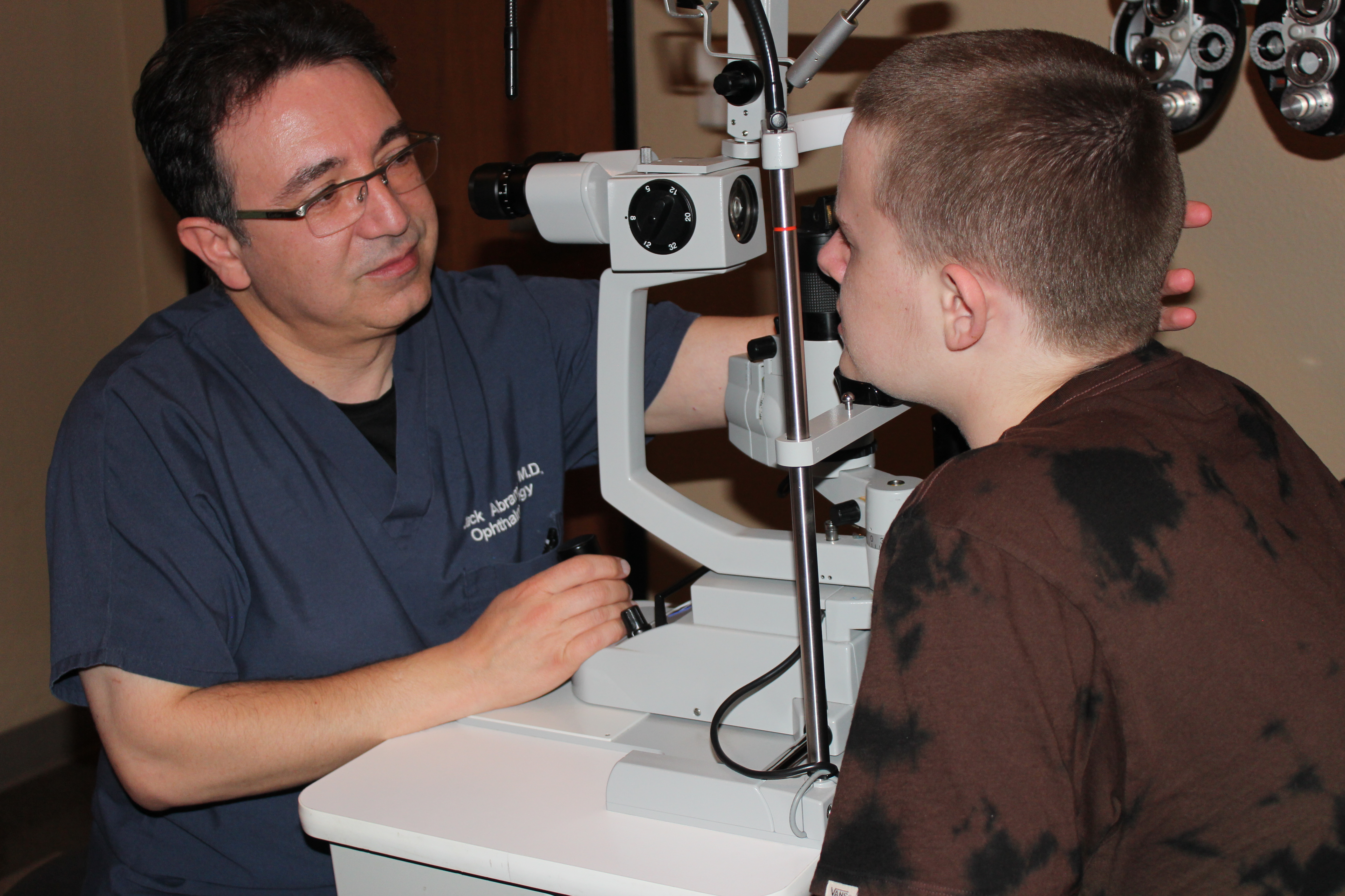Dr. jack Abrams held a free eye clinic for kids in time for back to school.